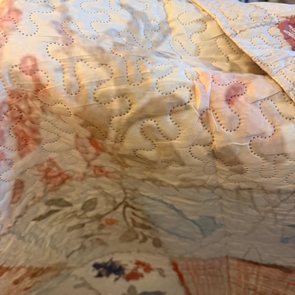 Floral Patchwork Quilt Multi Color Cottagecore Farmhouse Bedding 96" x 108" - Picture 6 of 15